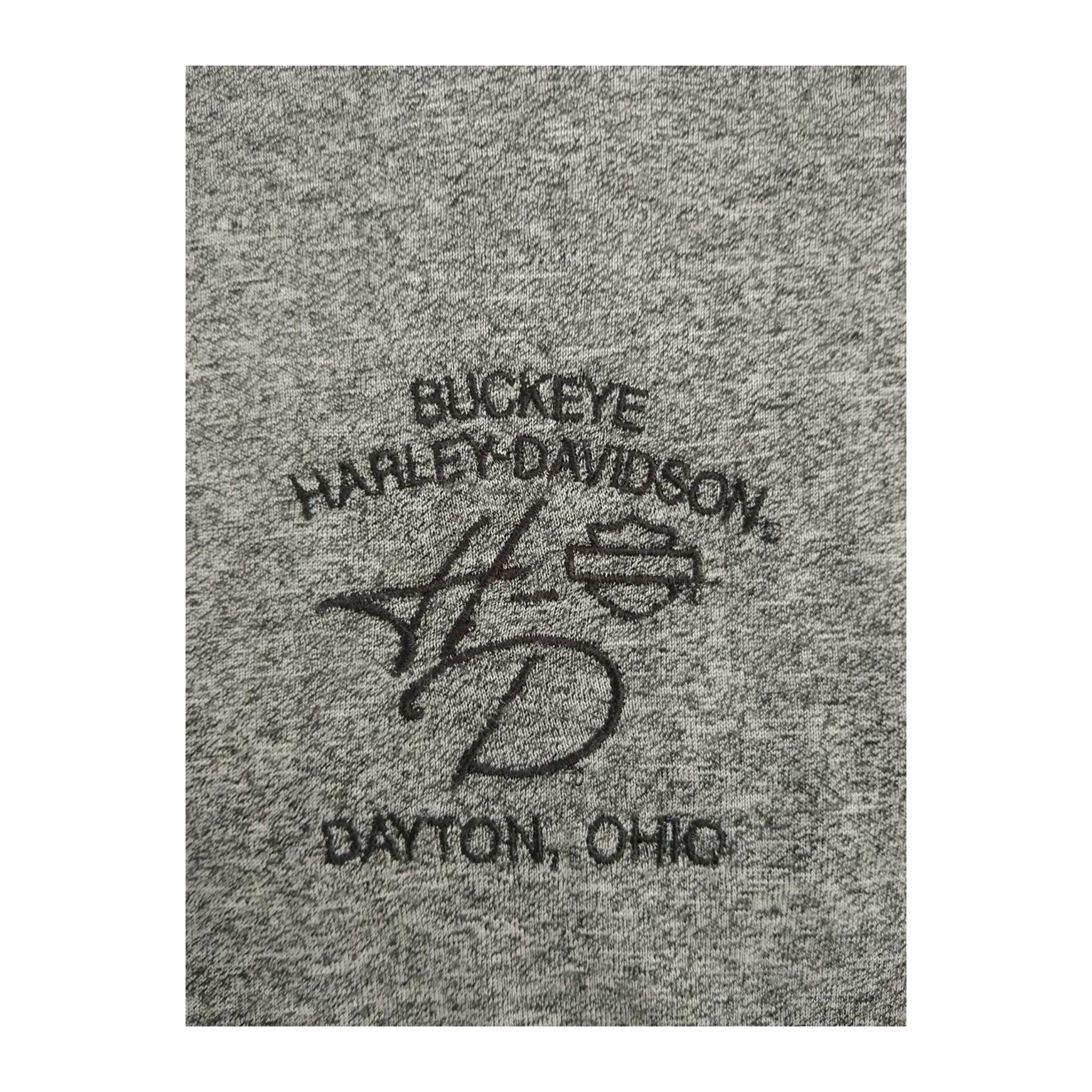1745 Harley Davidson Women's Embroidered HD Short Sleeve T Shirt Grey L