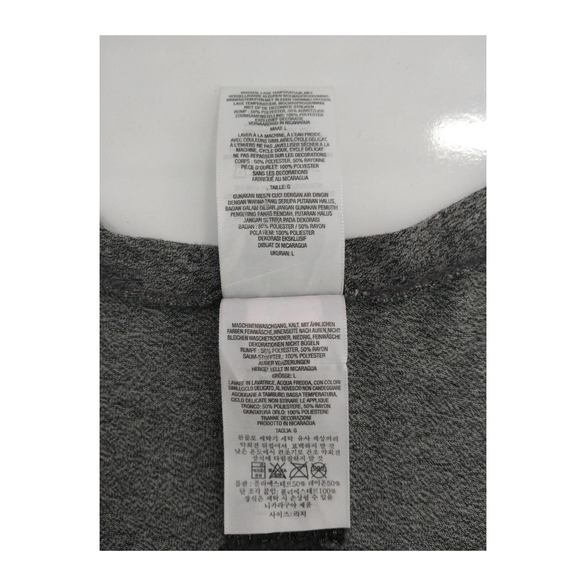 1745 Harley Davidson Women's Embroidered HD Short Sleeve T Shirt Grey L