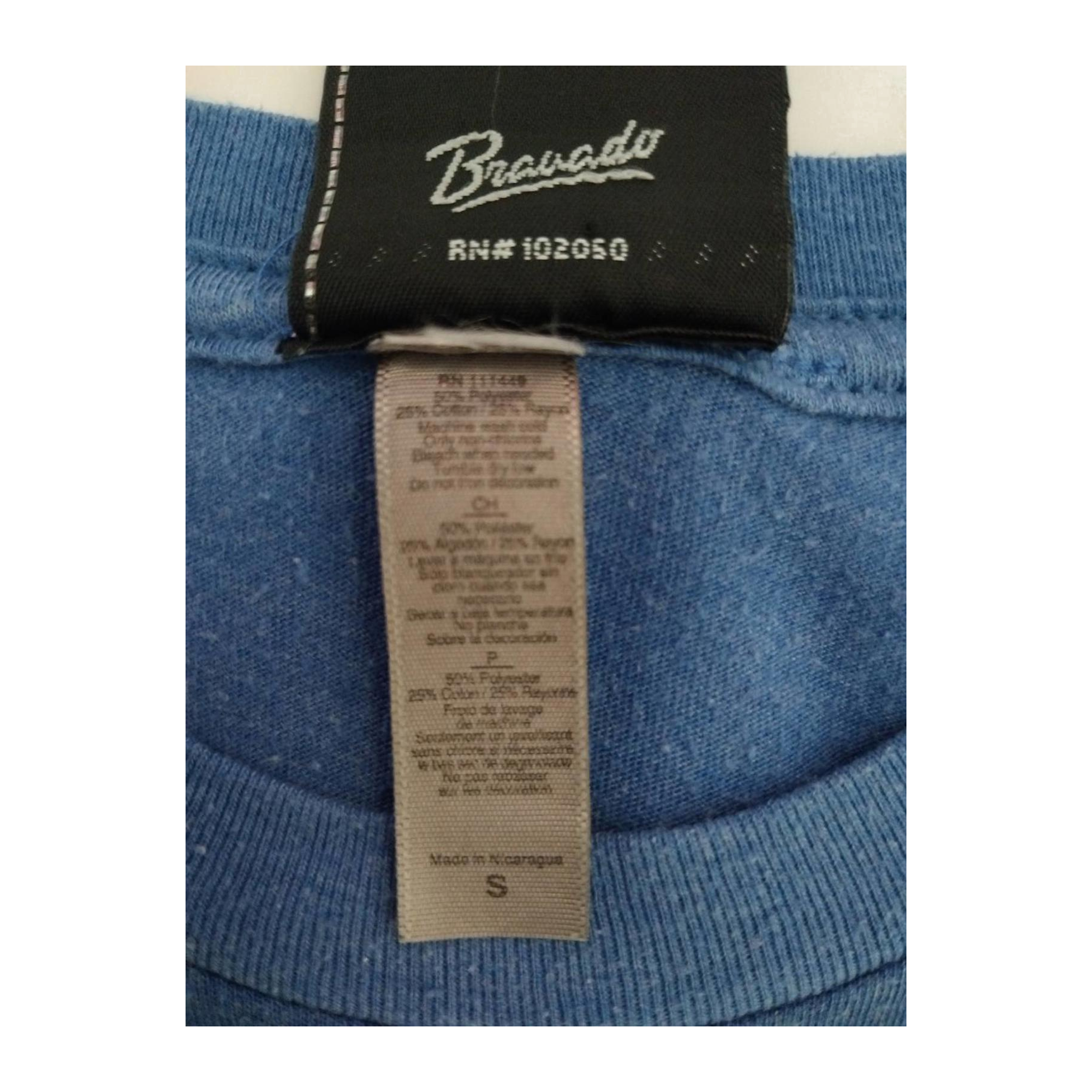 1746 Harley Davidson Men's Skull and Crossbones Short Sleeve T Shirt Blue S