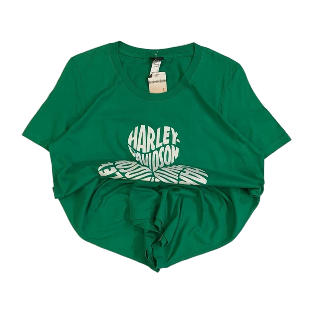 1747 Harley Davidson Women's New with Tag Shamrock Short Sleeve T Shirt Green XL