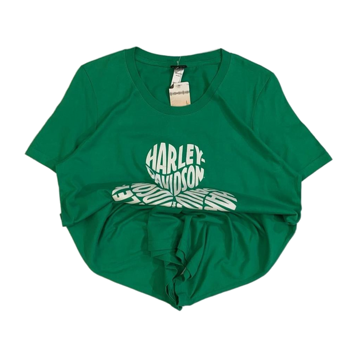 Harley Davidson Women's New with Tag Shamrock Short Sleeve T Shirt Green XL