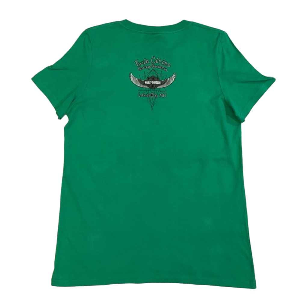 1747 Harley Davidson Women's New with Tag Shamrock Short Sleeve T Shirt Green XL