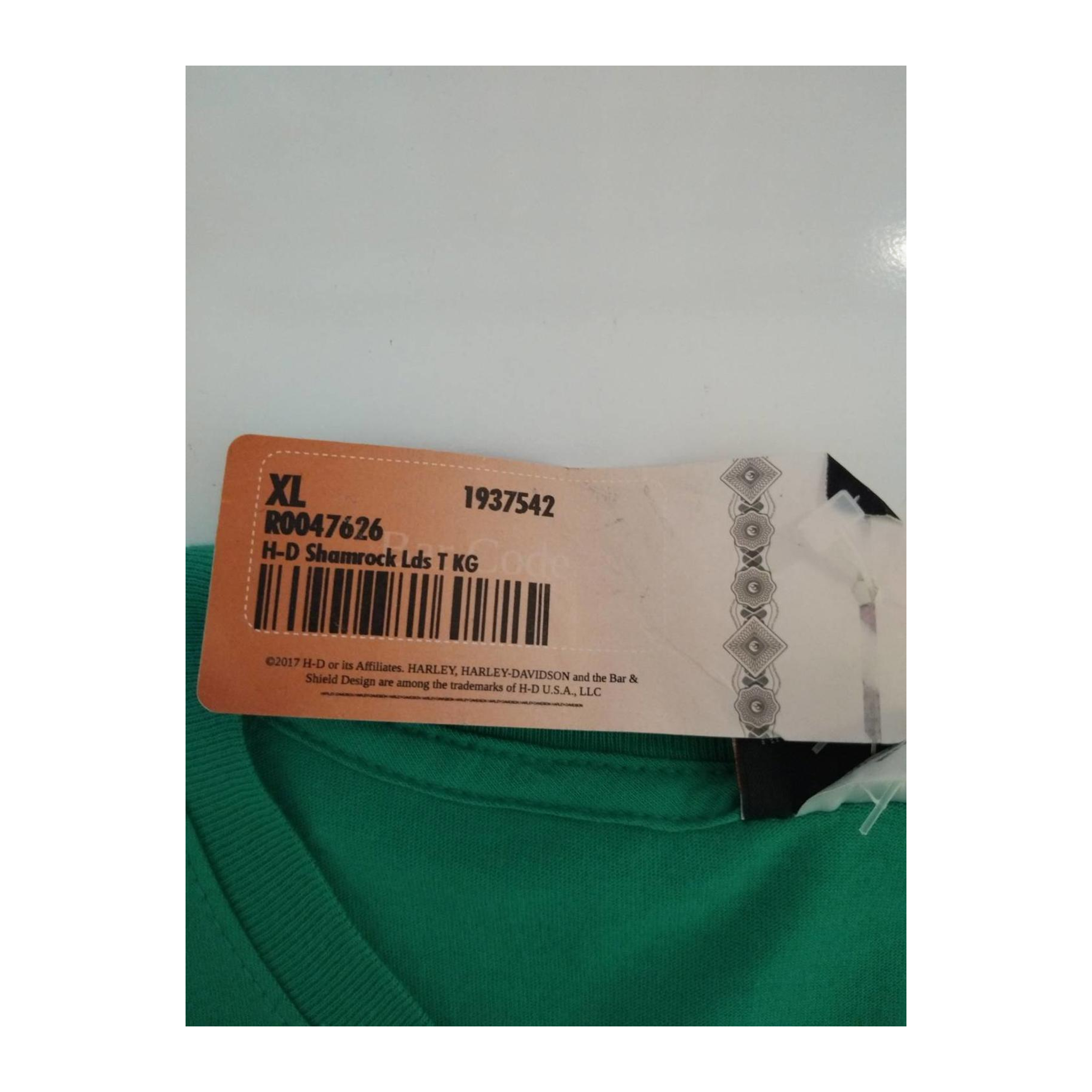 1747 Harley Davidson Women's New with Tag Shamrock Short Sleeve T Shirt Green XL
