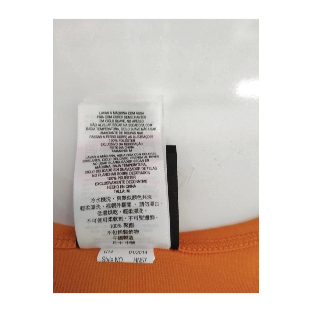 1751 Harley Davidson Women's Sleeveless V Neck Athletic Shirt Orange M