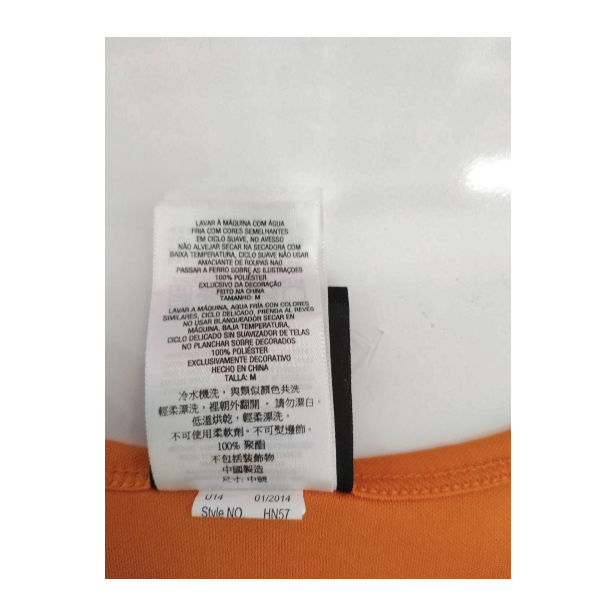 1751 Harley Davidson Women's Sleeveless V Neck Athletic Shirt Orange M