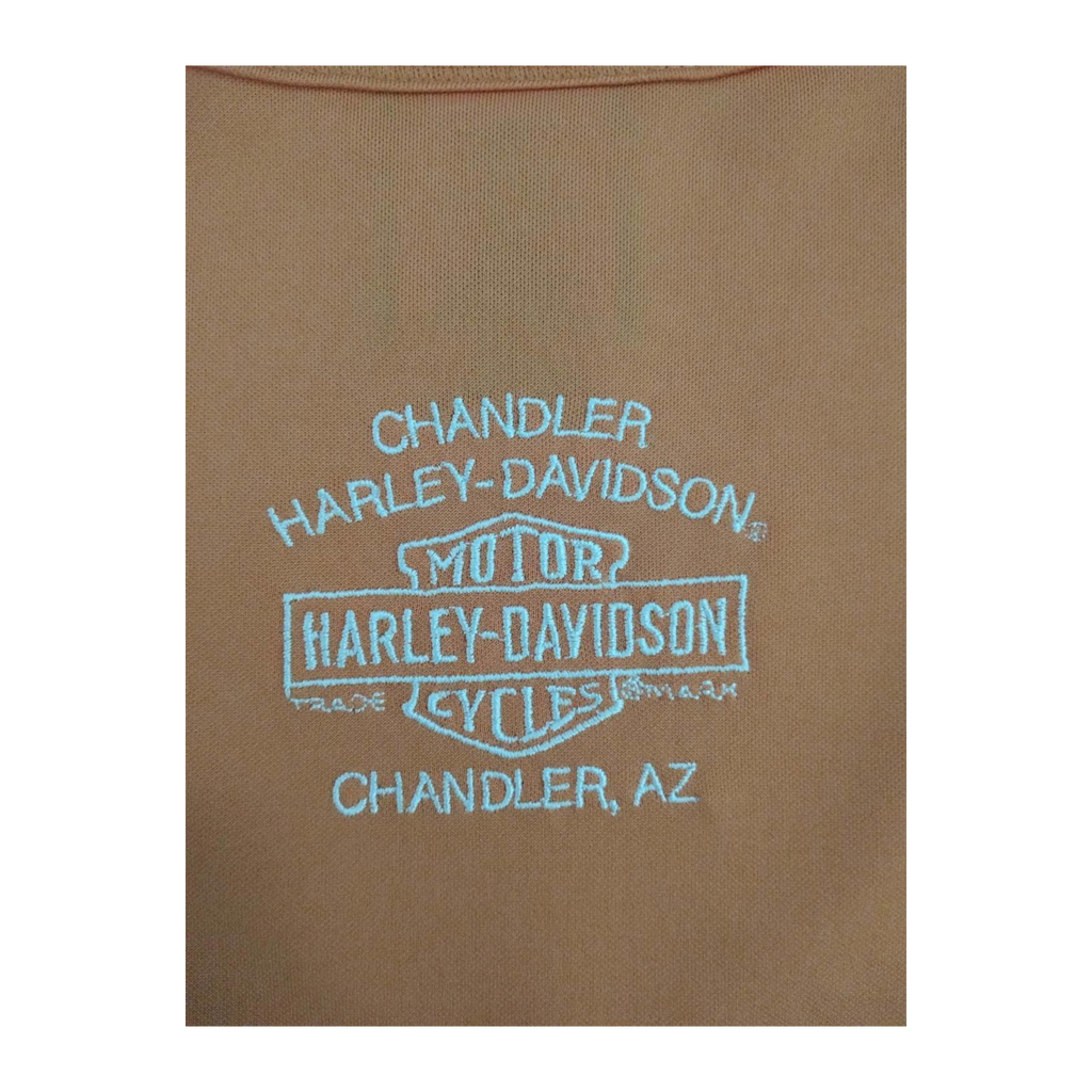 1751 Harley Davidson Women's Sleeveless V Neck Athletic Shirt Orange M