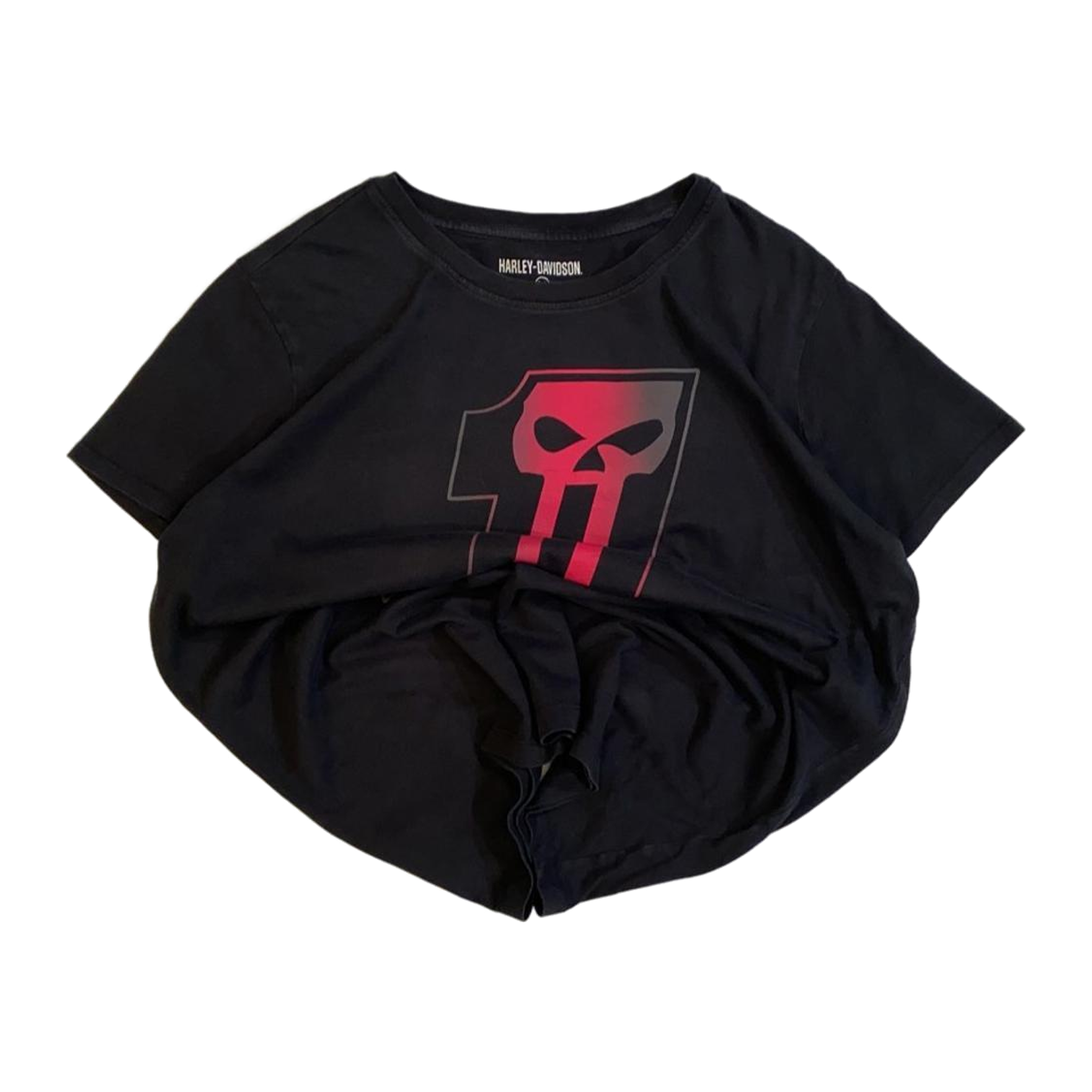 1734 Harley Davidson Skull 1 Short Sleeve T Shirt Black 2XL