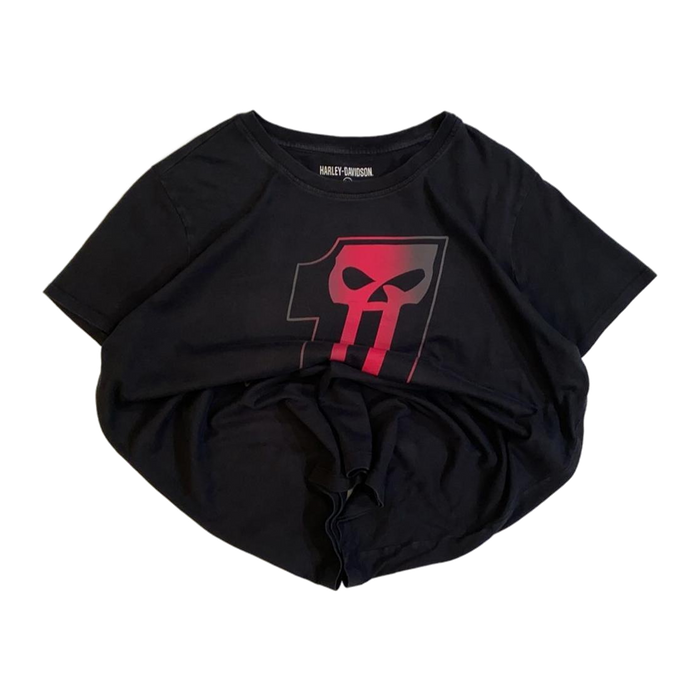 Harley Davidson Skull 1 Short Sleeve T Shirt Black 2XL