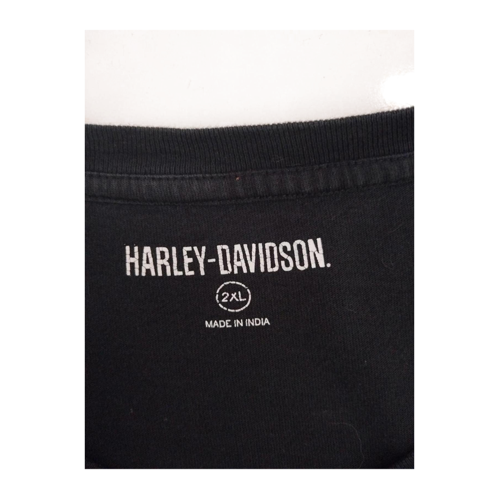 1734 Harley Davidson Skull 1 Short Sleeve T Shirt Black 2XL