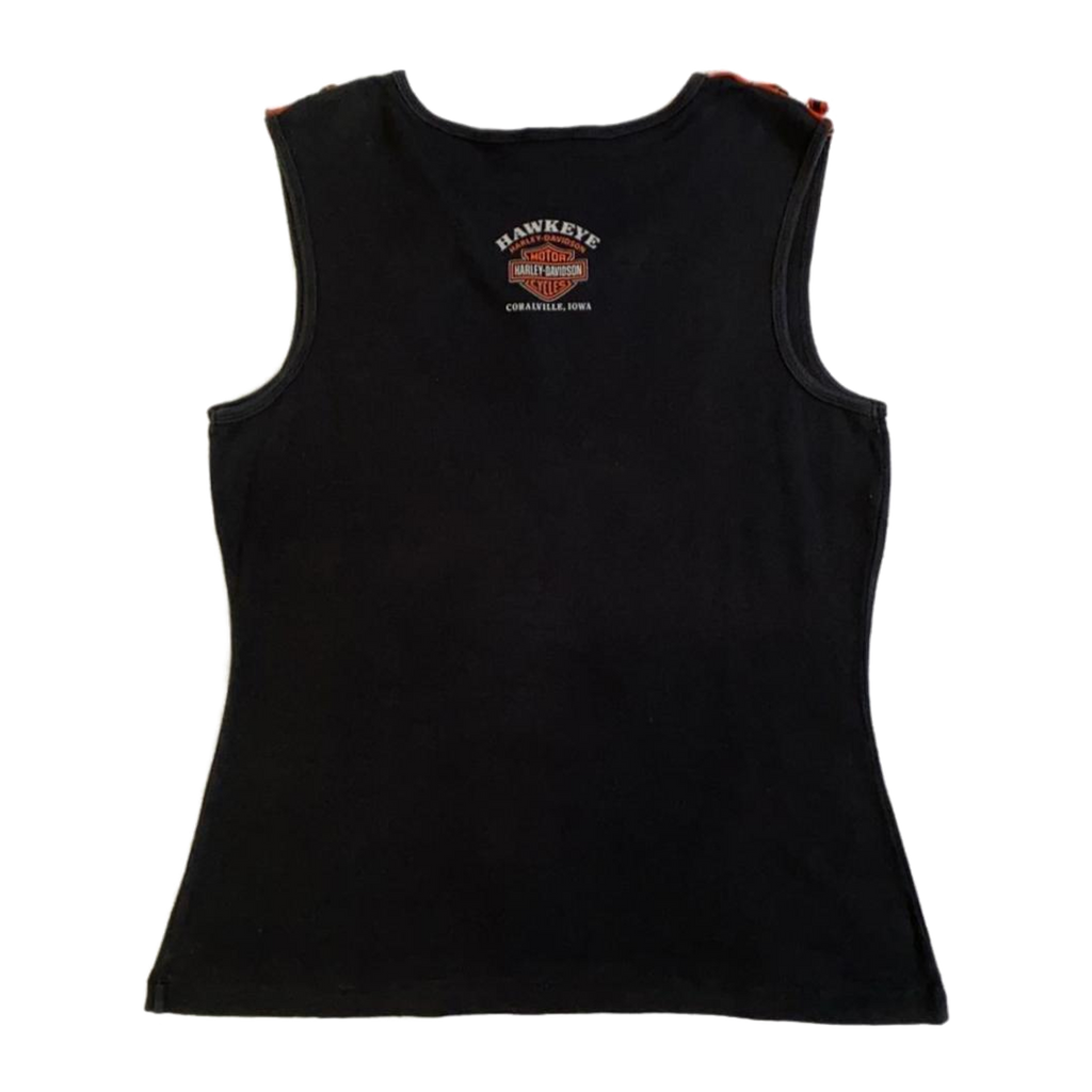 1742 Harley Davidson Women's Hawkeye Sleeveless T Shirt Black XL