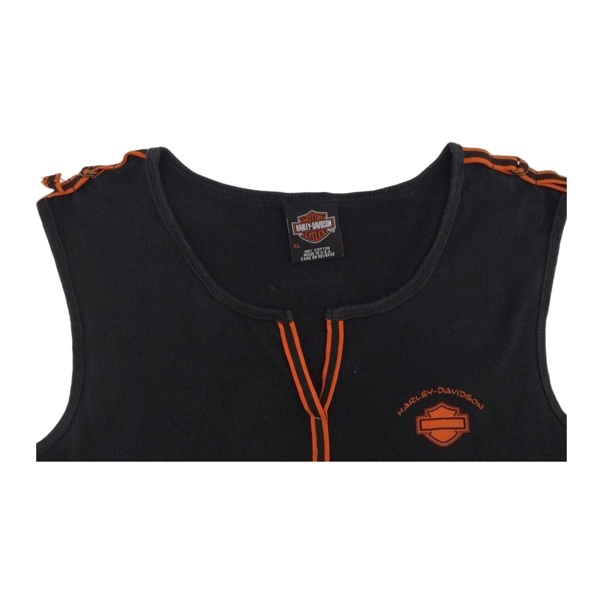1742 Harley Davidson Women's Hawkeye Sleeveless T Shirt Black XL