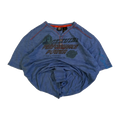 1754 Harley Davidson Men's Red Contrast Stitch Short Sleeve Henley T Shirt Blue XL