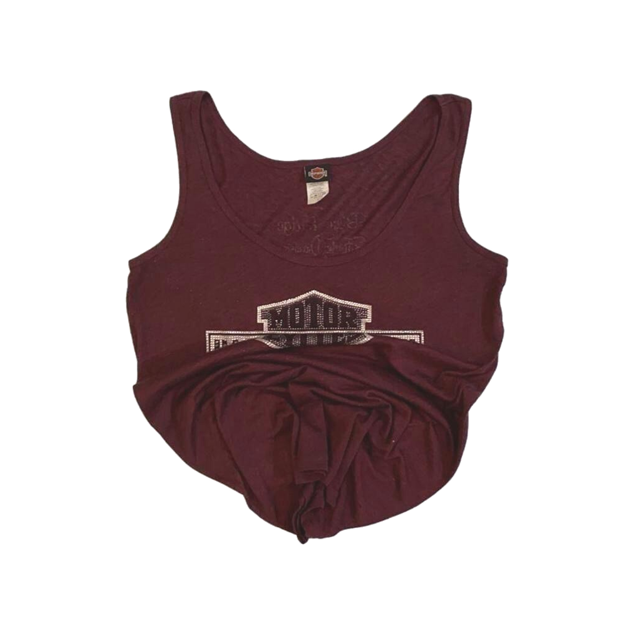 1758 Harley Davidson Women's Bedazzled Logo Tank Top Brown L