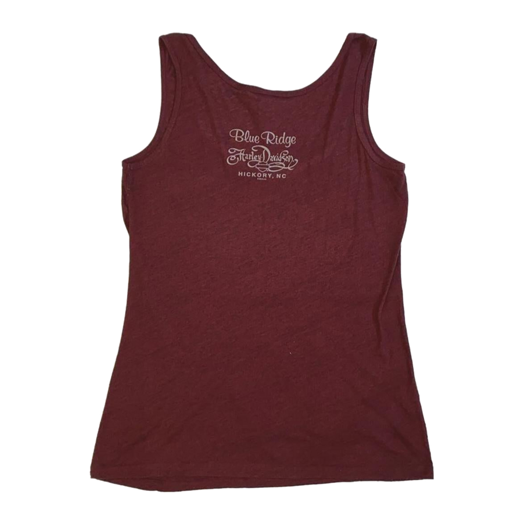 1758 Harley Davidson Women's Bedazzled Logo Tank Top Brown L