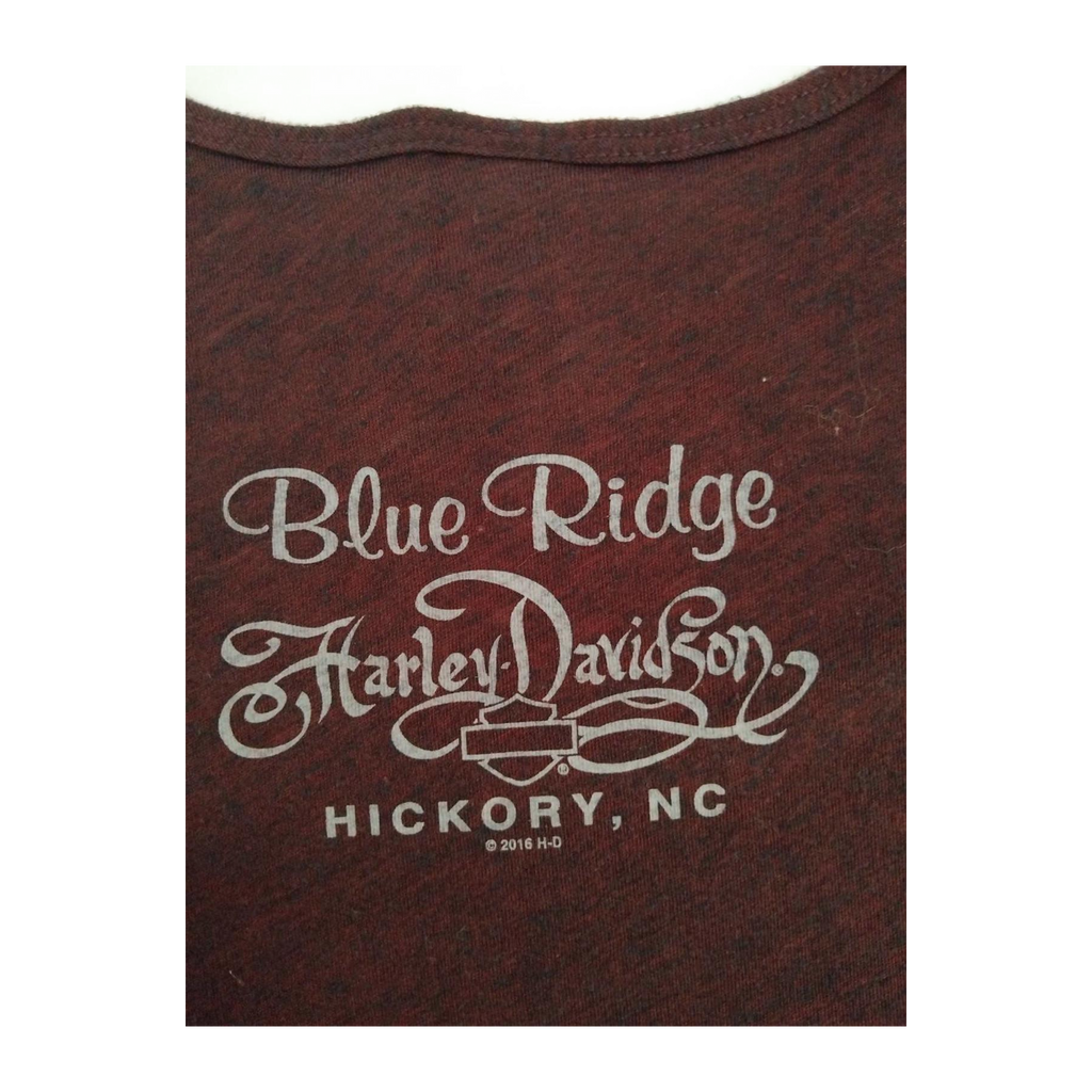 1758 Harley Davidson Women's Bedazzled Logo Tank Top Brown L