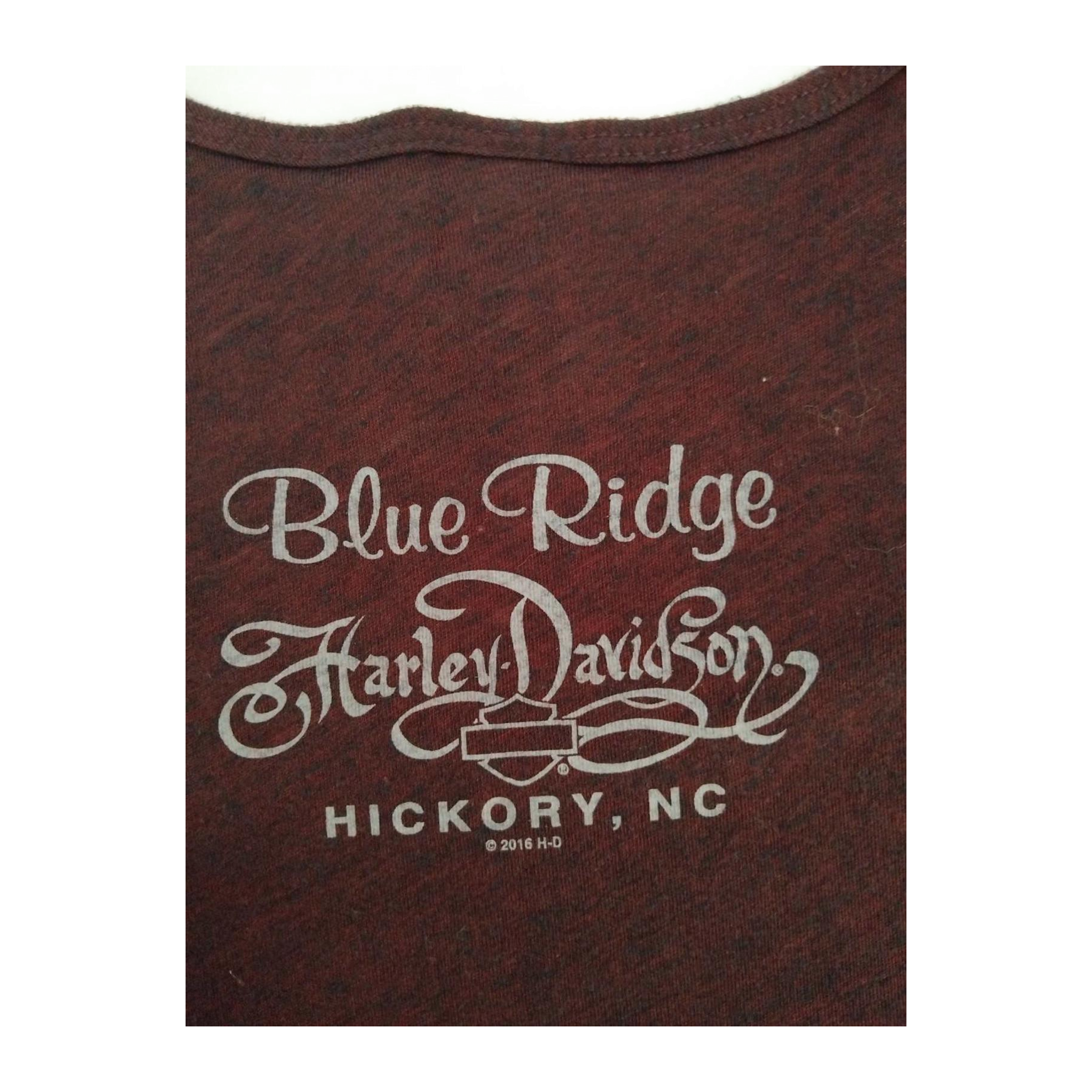 1758 Harley Davidson Women's Bedazzled Logo Tank Top Brown L