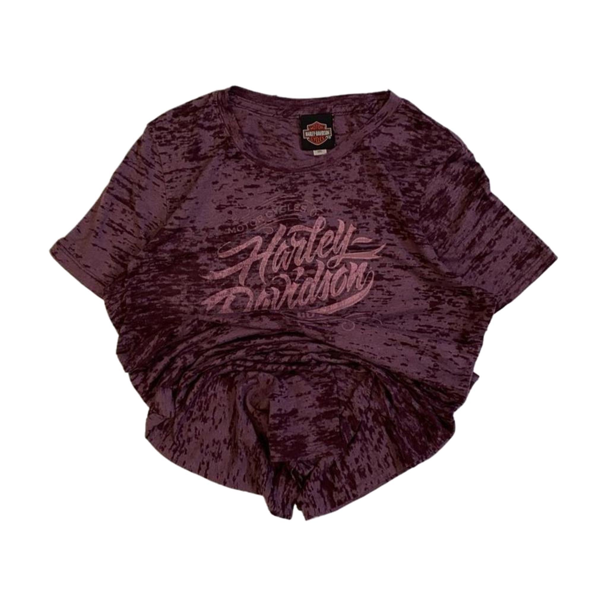 1760 Harley Davidson Women's Heather Short Sleeve T Shirt Purple 2XL