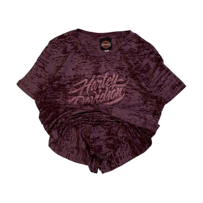 Harley Davidson Women's Heather Short Sleeve T Shirt Purple 2XL