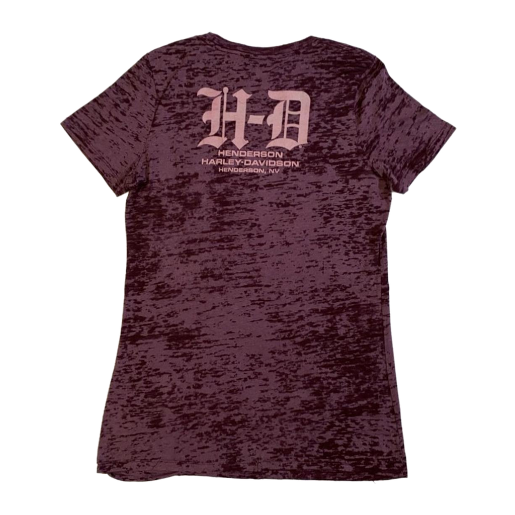 1760 Harley Davidson Women's Heather Short Sleeve T Shirt Purple 2XL