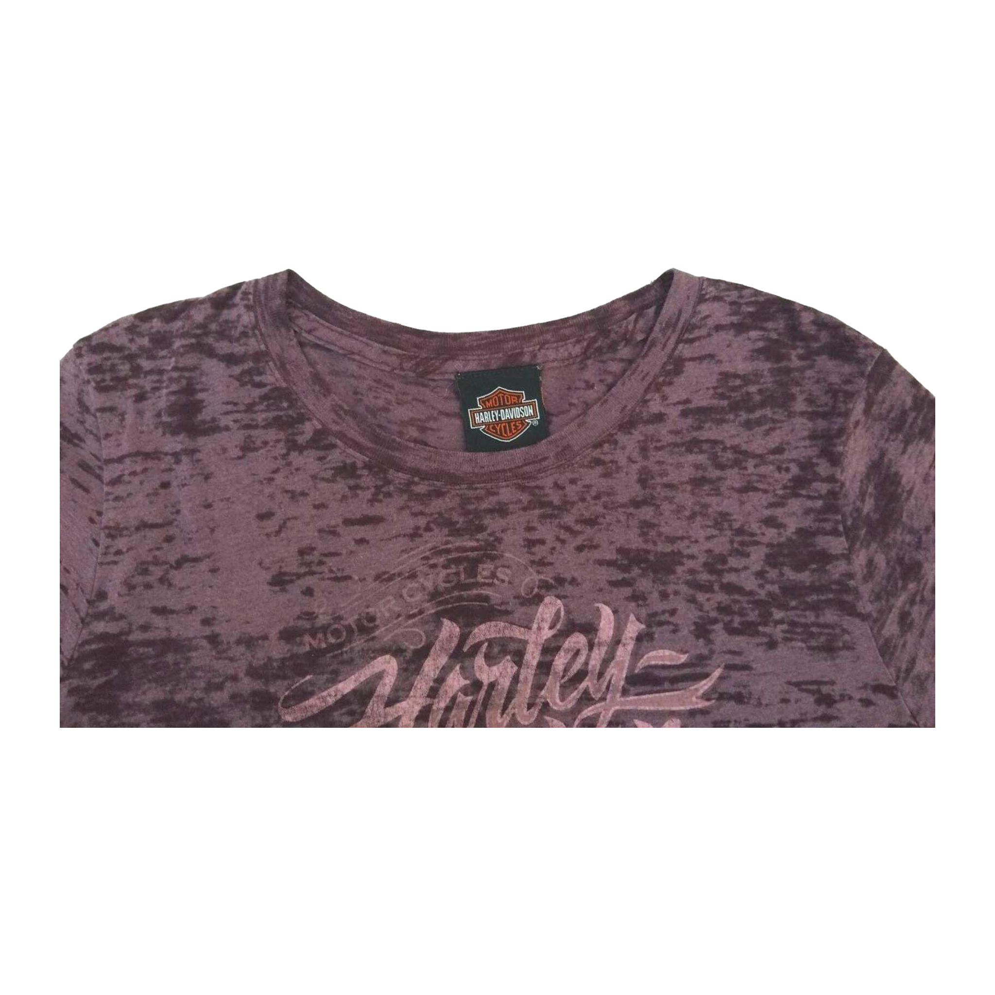 1760 Harley Davidson Women's Heather Short Sleeve T Shirt Purple 2XL