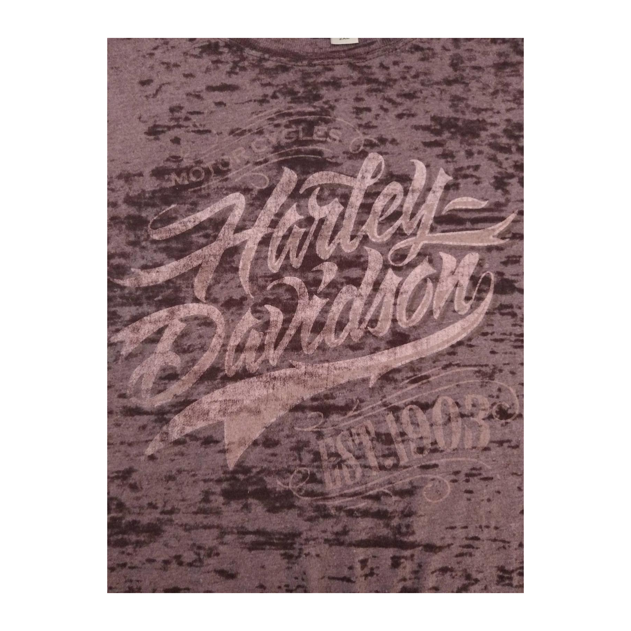 1760 Harley Davidson Women's Heather Short Sleeve T Shirt Purple 2XL
