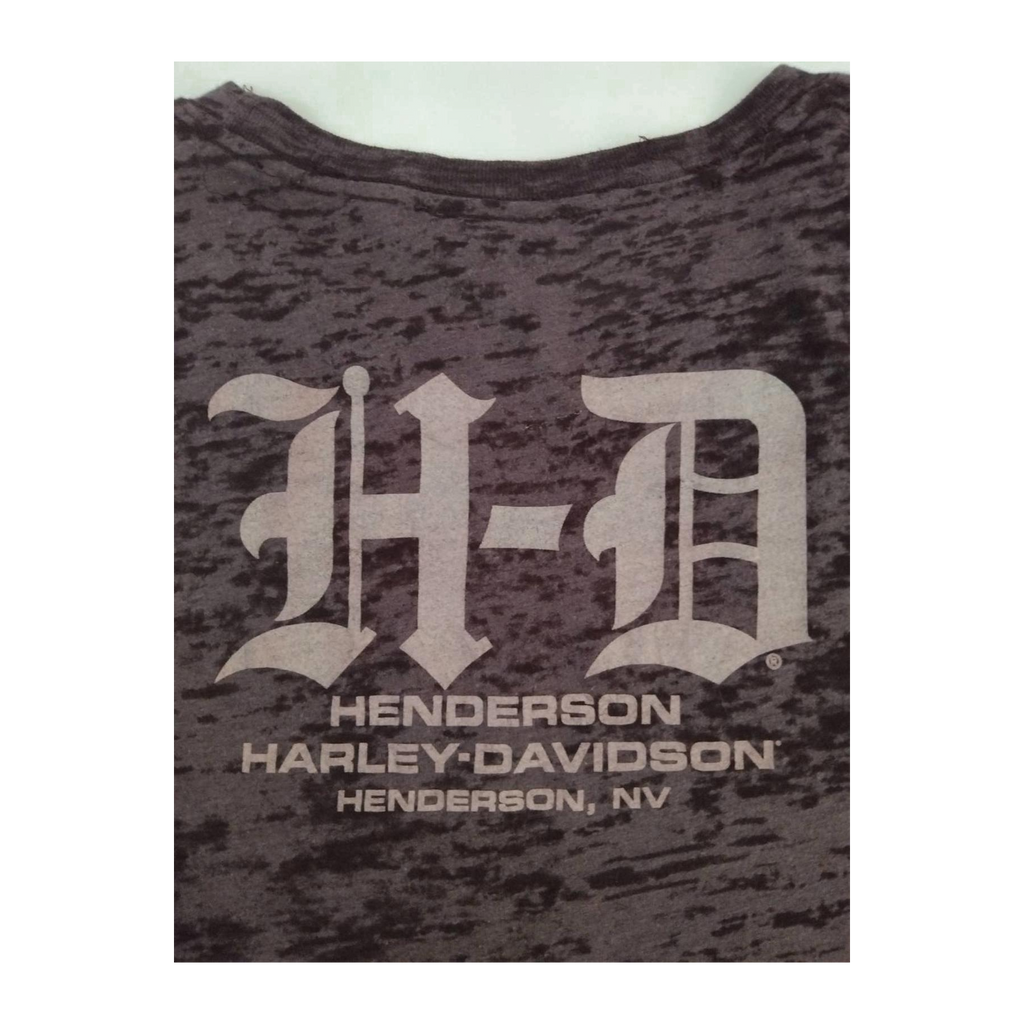 1760 Harley Davidson Women's Heather Short Sleeve T Shirt Purple 2XL