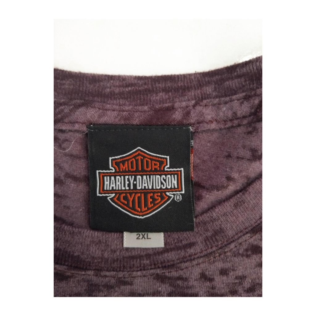 1760 Harley Davidson Women's Heather Short Sleeve T Shirt Purple 2XL