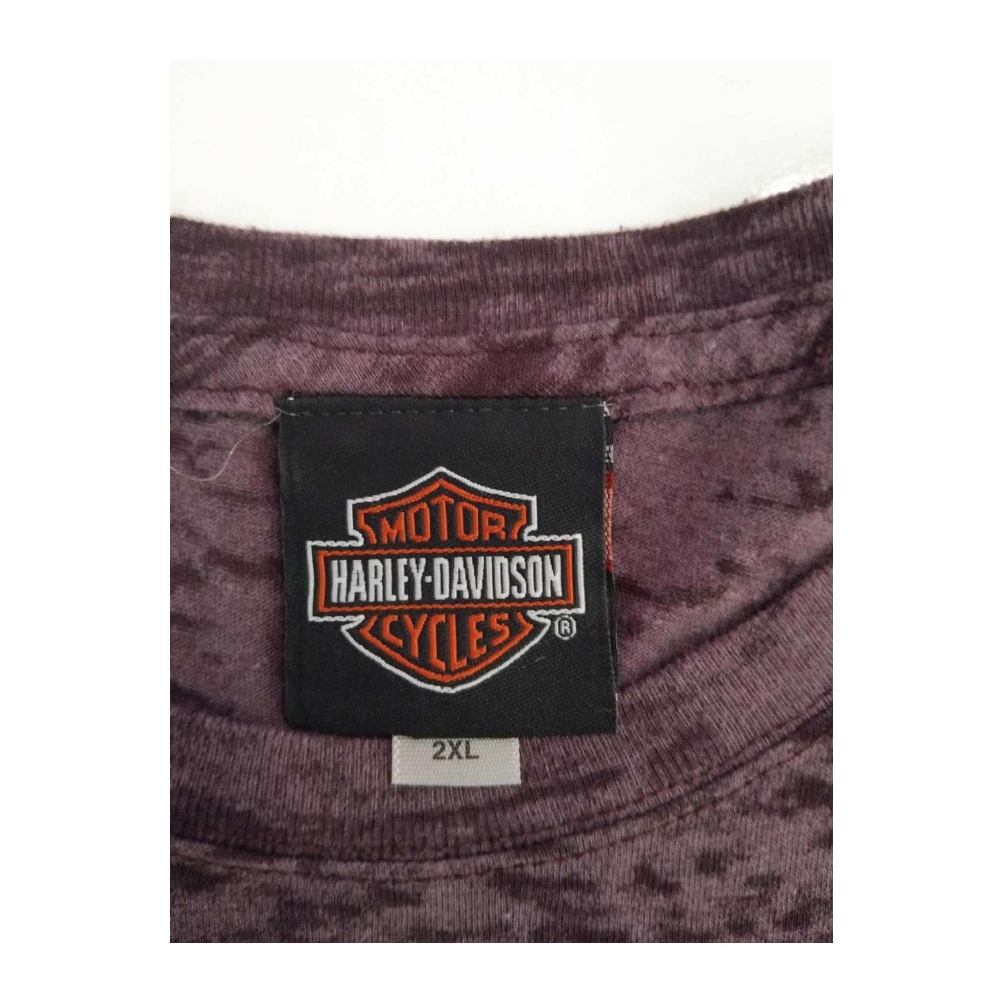 1760 Harley Davidson Women's Heather Short Sleeve T Shirt Purple 2XL