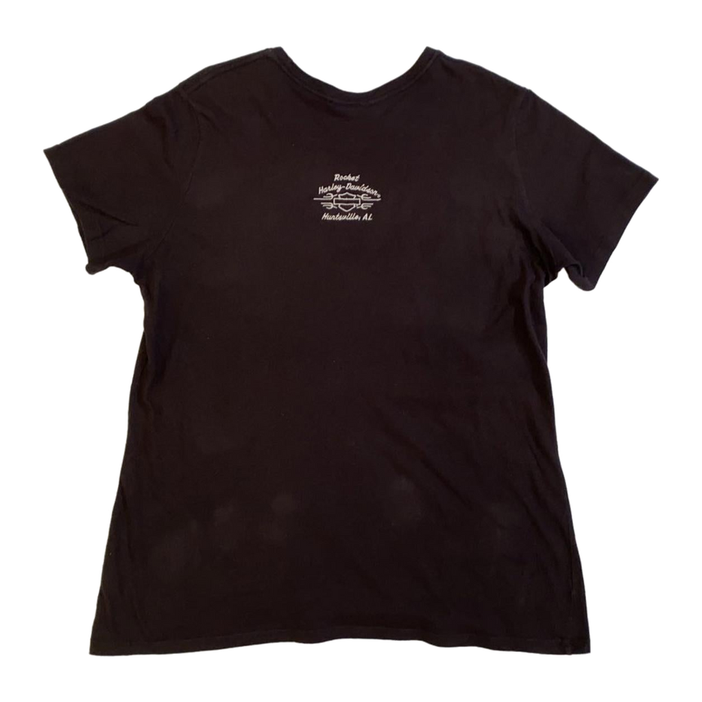 1761 Harley Davidson Women's Embroidered Logo Short Sleeve T Shirt Black XXL