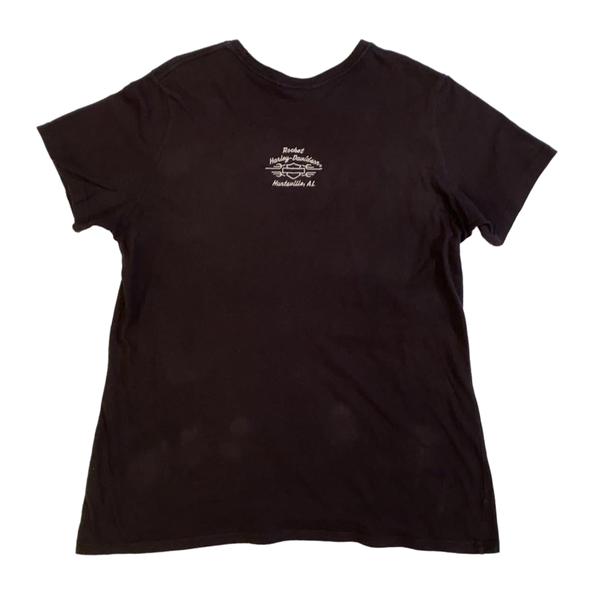 1761 Harley Davidson Women's Embroidered Logo Short Sleeve T Shirt Black XXL