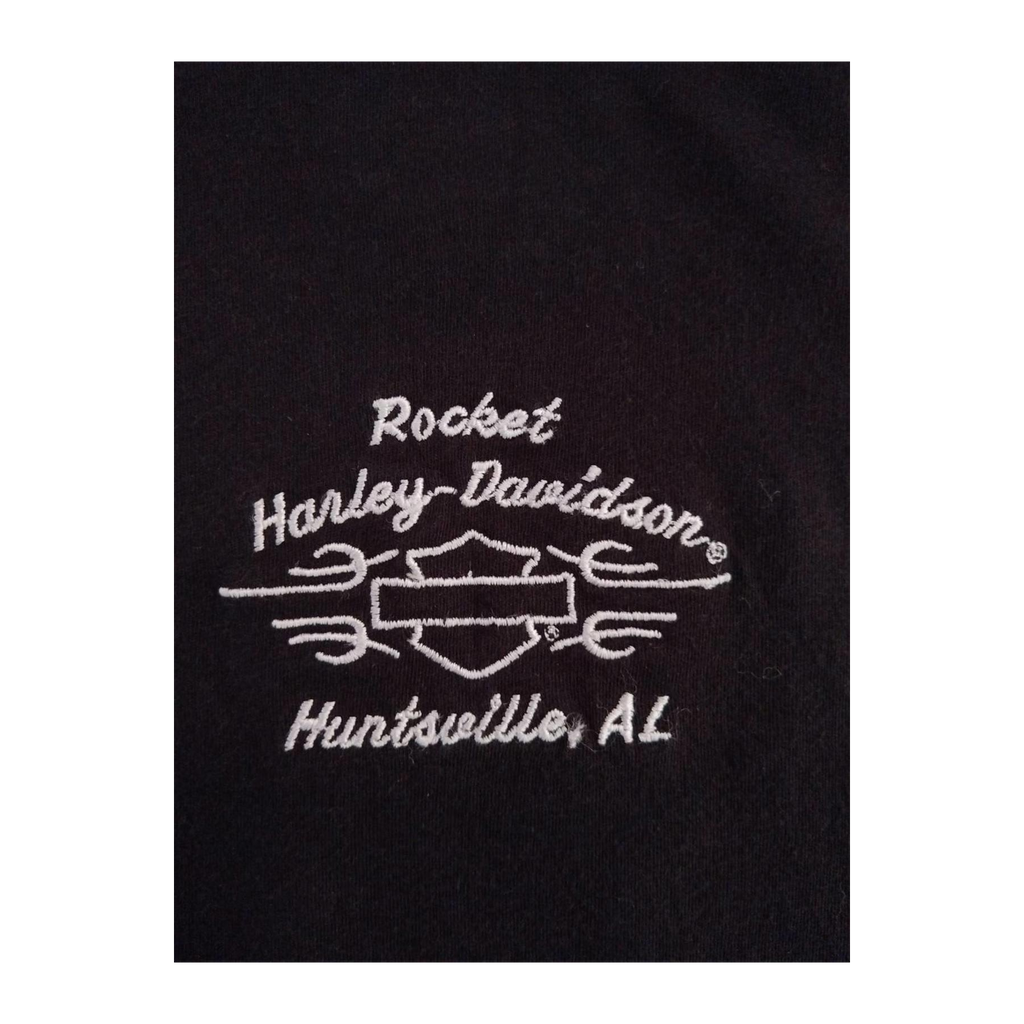 1761 Harley Davidson Women's Embroidered Logo Short Sleeve T Shirt Black XXL