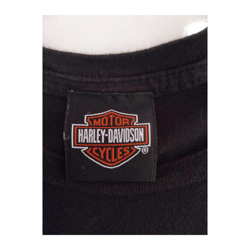 1761 Harley Davidson Women's Embroidered Logo Short Sleeve T Shirt Black XXL