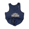 1762 Harley Davidson Women's Y2K Tank Top Blue L