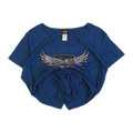 1764 Harley Davidson Women's Glitter Logo Short Sleeve T Shirt Blue XL