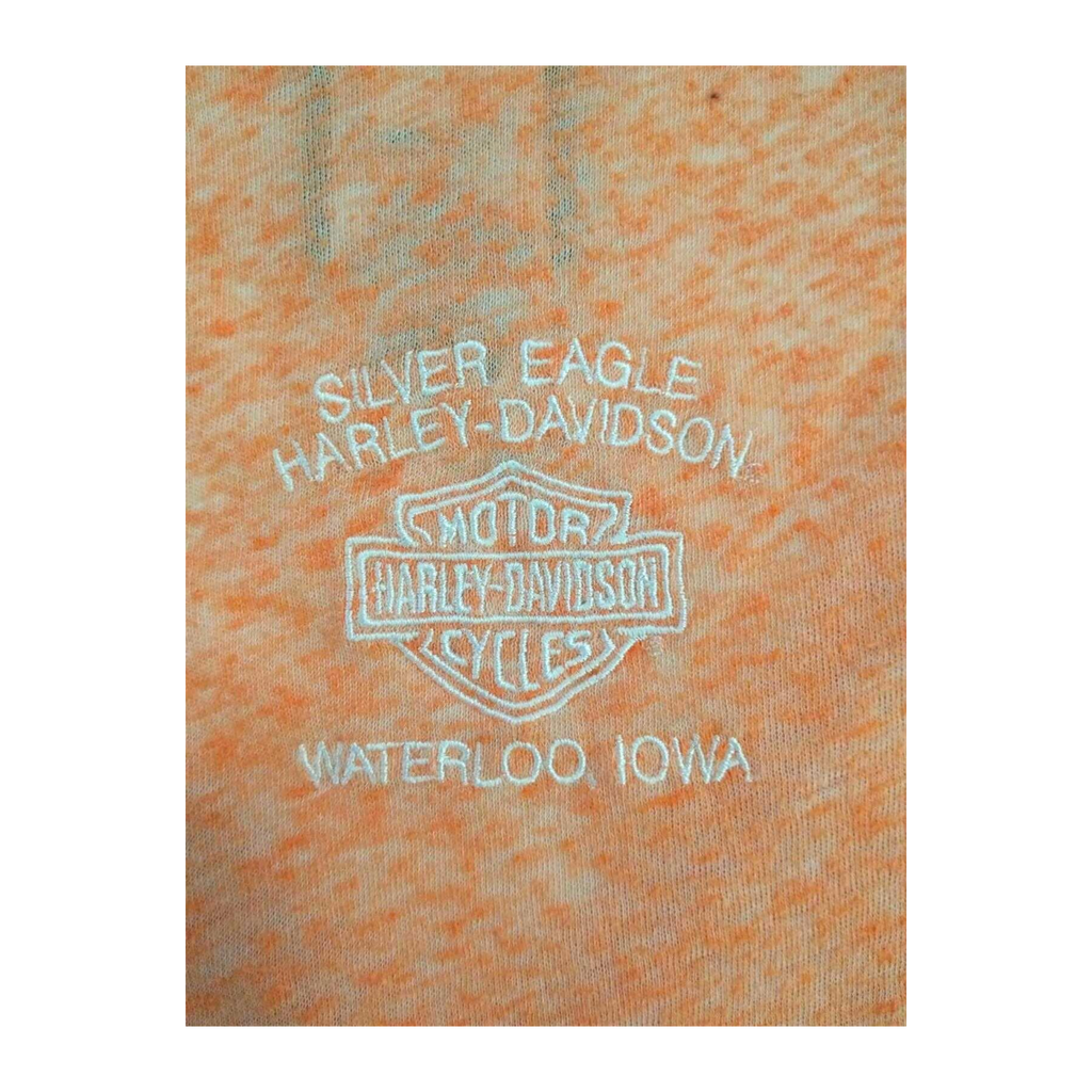 1766 Harley Davidson Women's Rhinestone Logo Heather Sleeveless Shirt Apricot 2XL