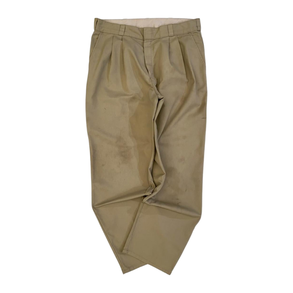 1405 Dickies Pleated Straight Leg Chino Beige W36 L31