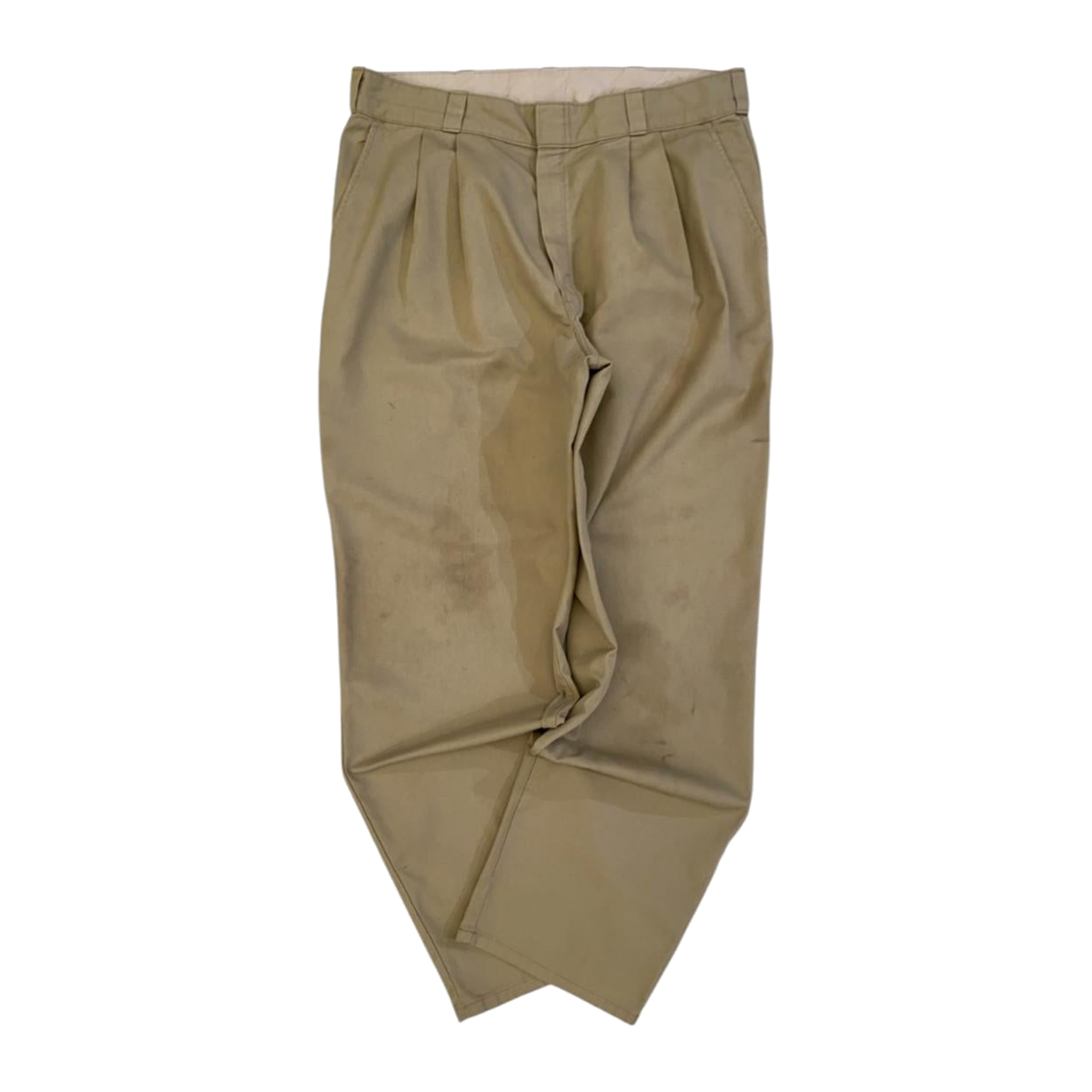 1405 Dickies Pleated Straight Leg Chino Beige W36 L31