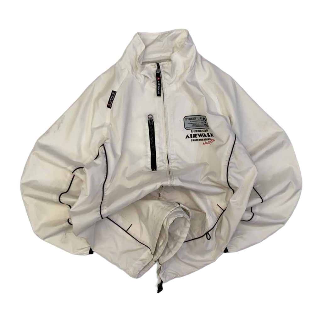1385 Airwalk Japan Y2K Skate Full Zip Windbreaker White S