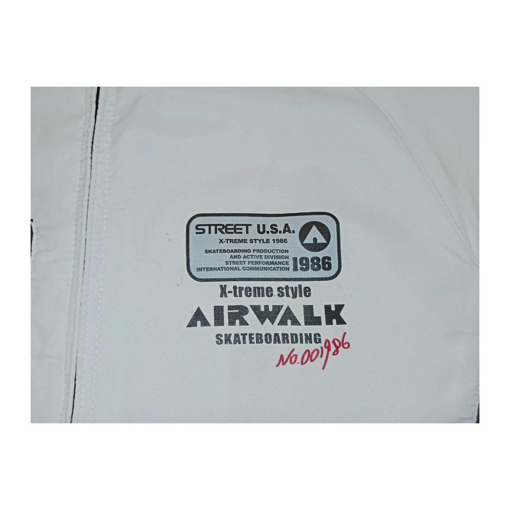 1385 Airwalk Japan Y2K Skate Full Zip Windbreaker White S