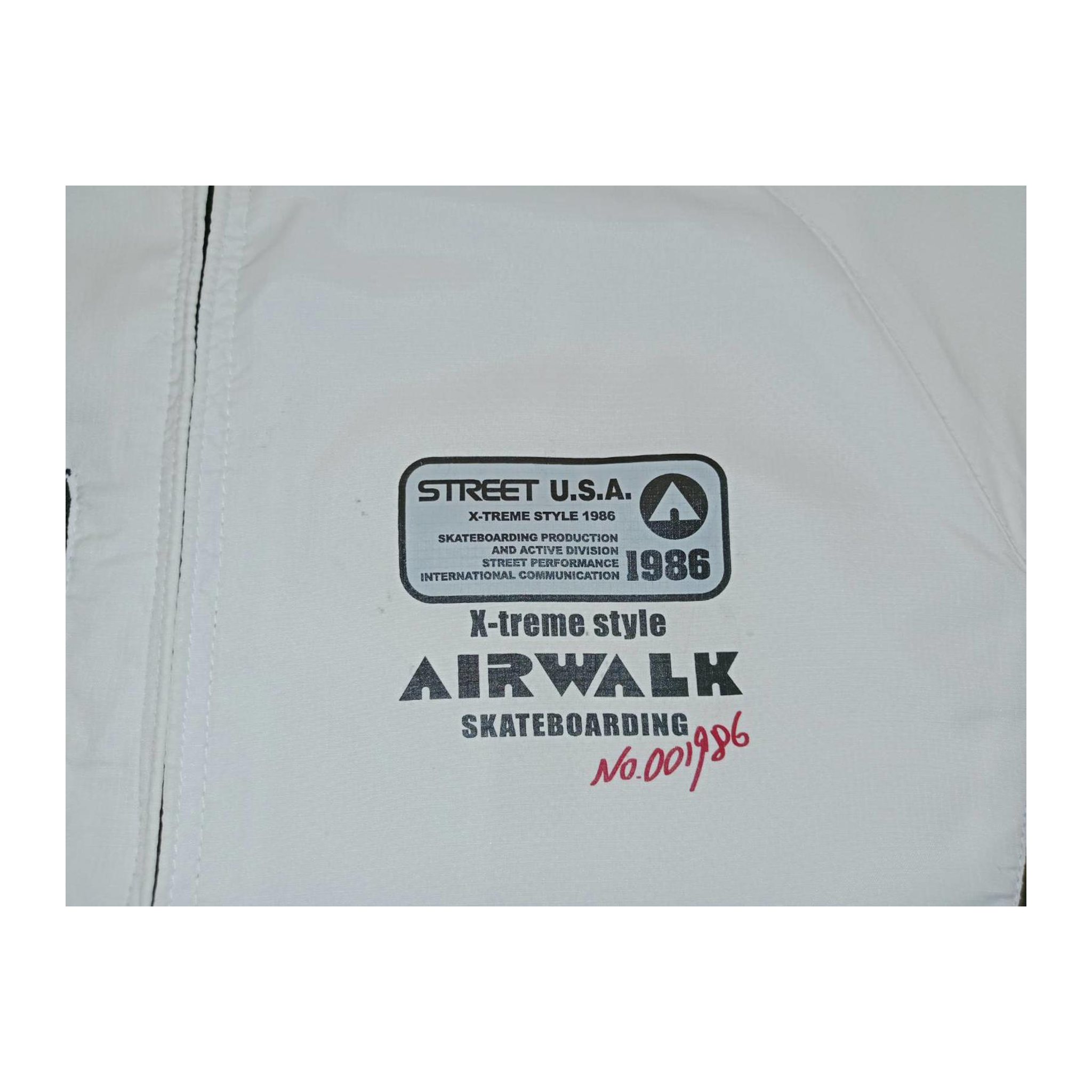 1385 Airwalk Japan Y2K Skate Full Zip Windbreaker White S