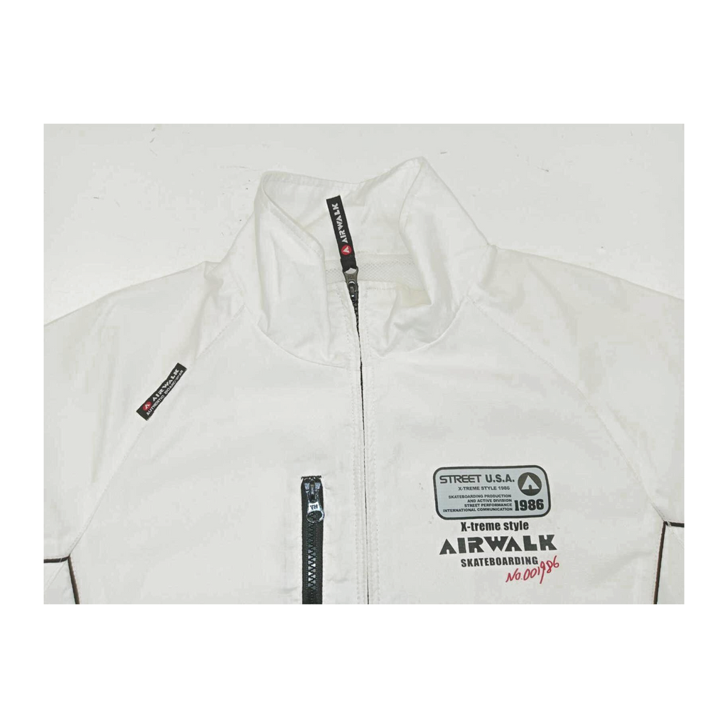1385 Airwalk Japan Y2K Skate Full Zip Windbreaker White S