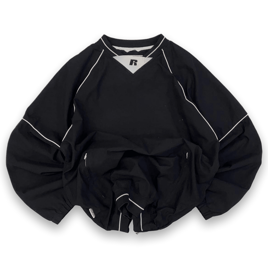 Russell Athletic Team Issue Warm Up Pullover Windbreaker Black S