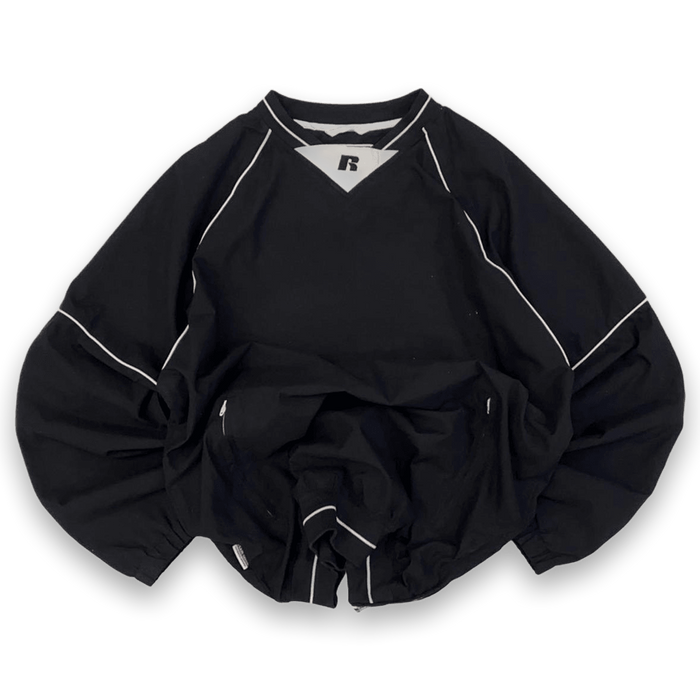 Russell Athletic Team Issue Warm Up Pullover Windbreaker Black S