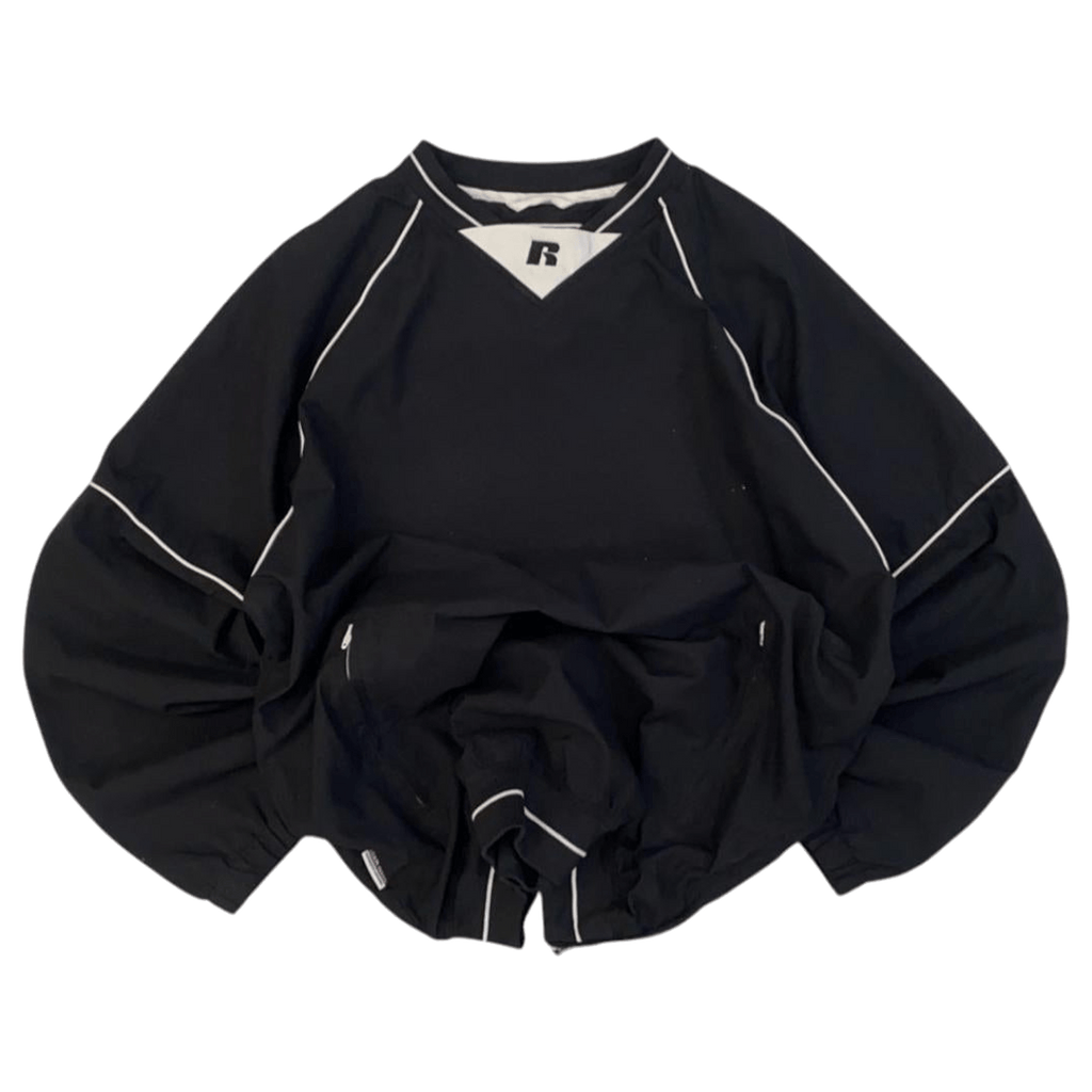 Russell Athletic Team Issue Warm Up Pullover Windbreaker Black S