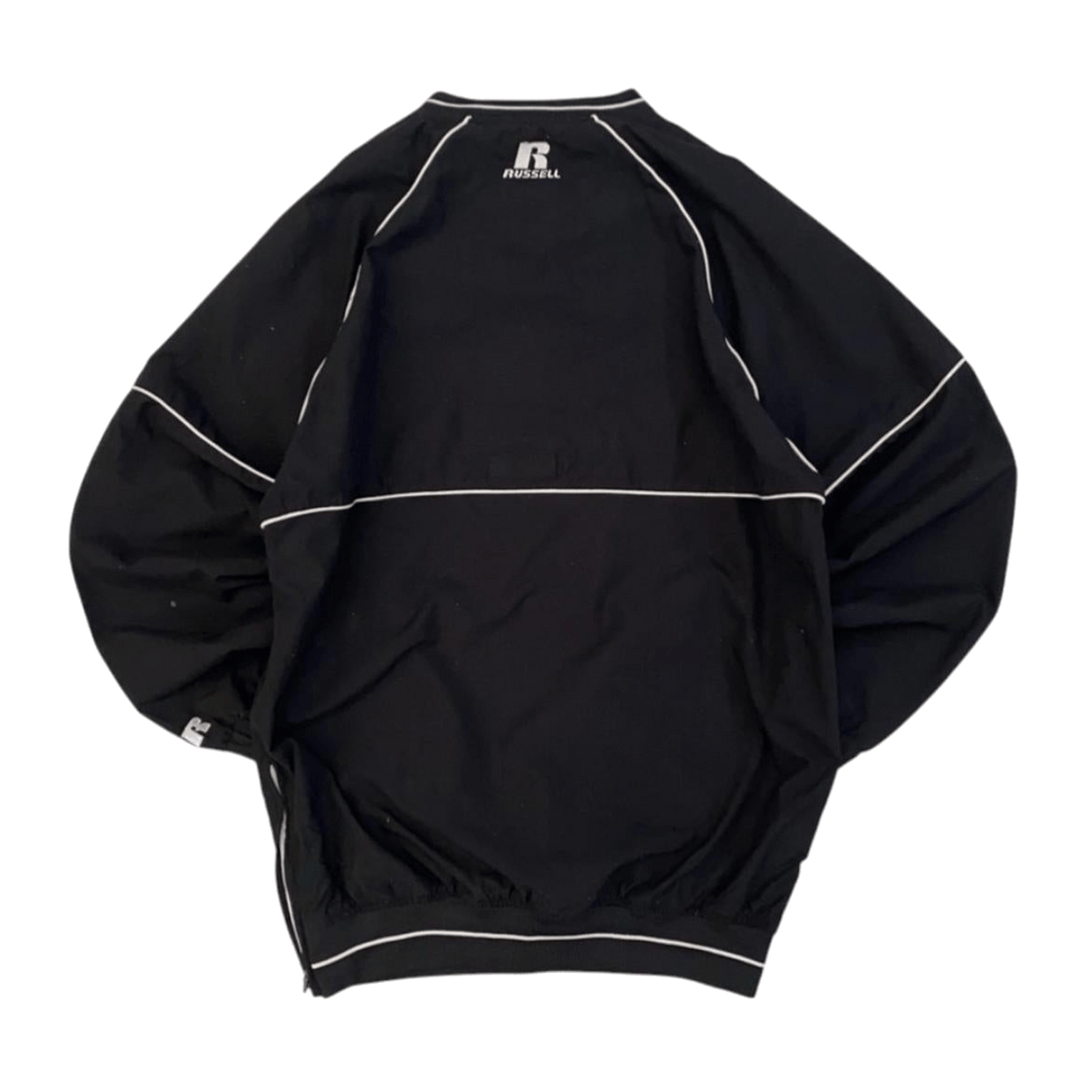 Russell Athletic Team Issue Warm Up Pullover Windbreaker Black S