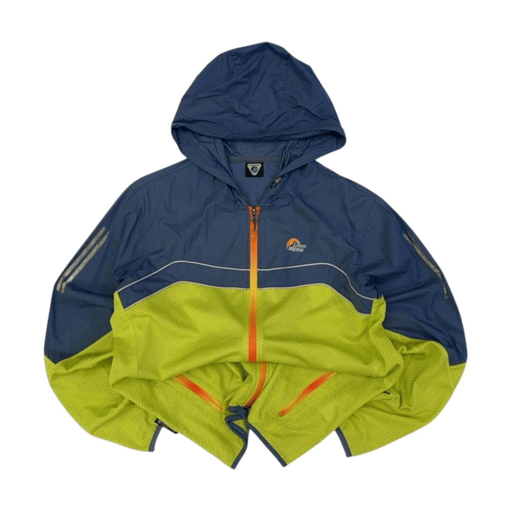 Lowe Alpine Colorblock Hooded Windbreaker Yellow M