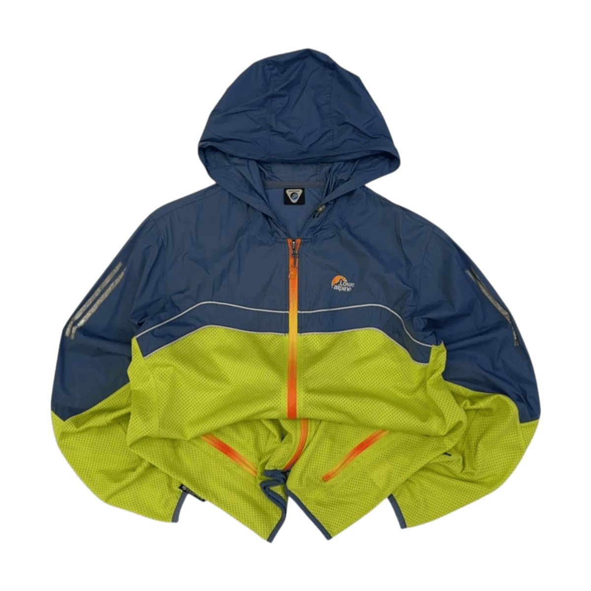 Lowe Alpine Colorblock Hooded Windbreaker Yellow M
