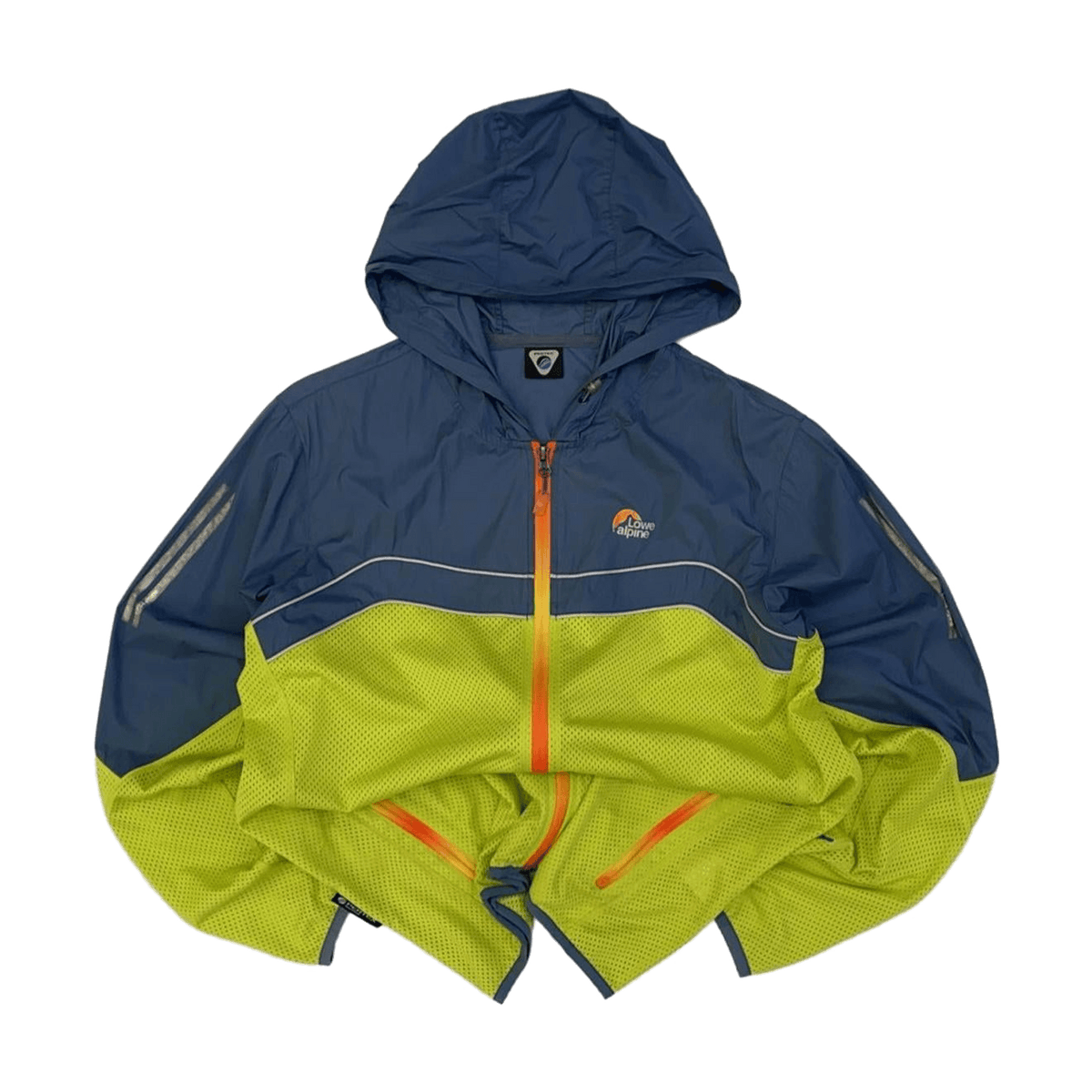 Lowe Alpine Colorblock Hooded Windbreaker Yellow M