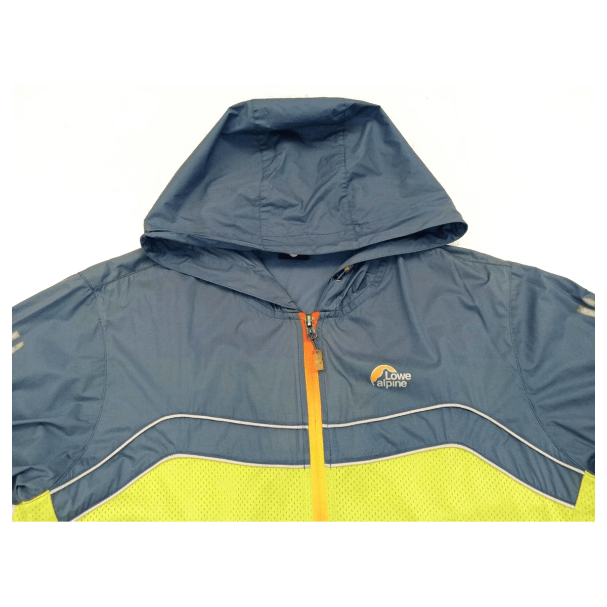 Lowe Alpine Colorblock Hooded Windbreaker Yellow M