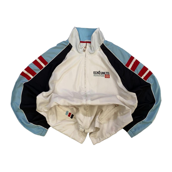 Ecko Y2K Hip Hop Full Zip Windbreaker White XXL